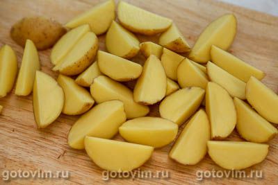 Курица с картофелем, запеченная с творожным сыром