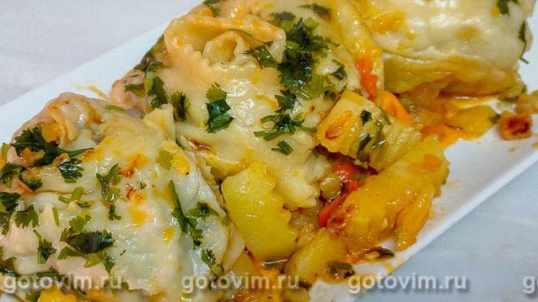 Ленивые манты на сковороде