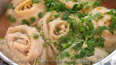 Ленивые манты на сковороде