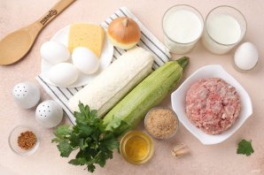 Пирог из лаваша с фаршем и кабачком