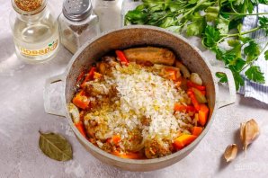 Плов с тыквой и курицей