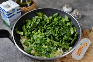 Семга со шпинатом в сливочном соусе