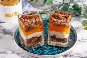 Тыквенный десерт в стакане