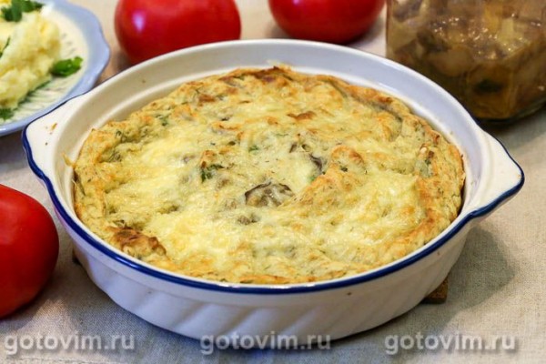 Запеканка из картофельного пюре с солеными грибами Запеканка из картофельного пюре с солеными грибами