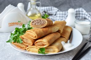 Блины с печенью