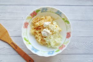 Драники с курицей и сыром