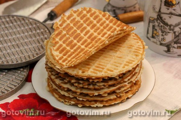 Хрустящие кокосовые вафли