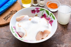 Курица в кефире