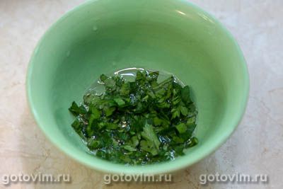 Мятая картошка в духовке с зеленью и моцареллой Мятая картошка в духовке с зеленью и моцареллой