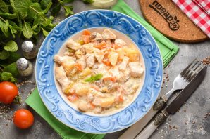 Овощное рагу с курицей Овощное рагу с курицей