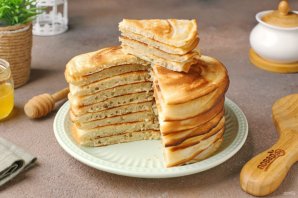 Рецепт толстых блинов на кефире