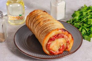 Рулет из сала с фаршем