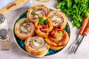 Рулет из сала с фаршем