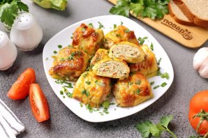 Рулетики из кабачков с мясом