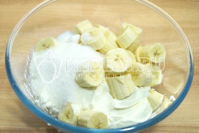 Банановый чизкейк с творогом