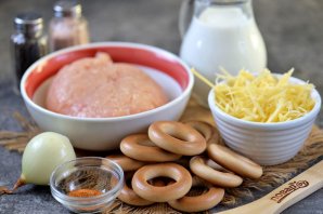 Баранки с фаршем в духовке