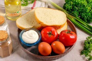 Брускетта с яйцом пашот