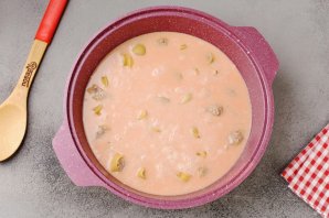 Фаршированные макароны на сковороде