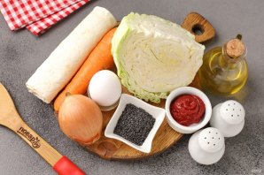 Горячий рулет из лаваша с начинкой