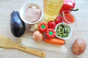 Классический лагман с курицей