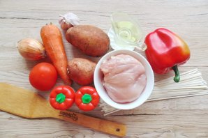 Лагман из курицы