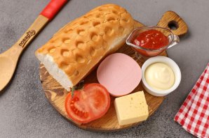 Мини-пицца на батоне в духовке