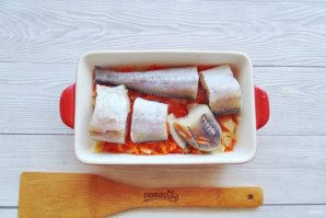 Минтай в горчичном соусе в духовке