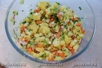 Окрошка с морской капустой на квасе