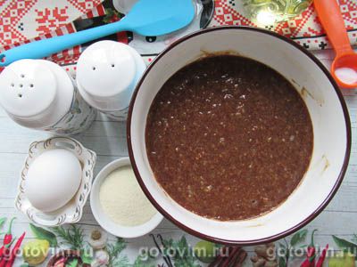 Оладьи из говяжьей печени с капустой и манкой