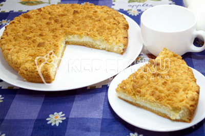 Песочный пирог с творогом Песочный пирог с творогом