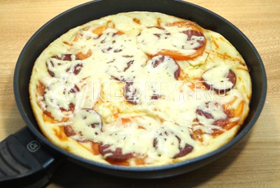 Пицца на сковороде за 5 минут Пицца на сковороде за 5 минут