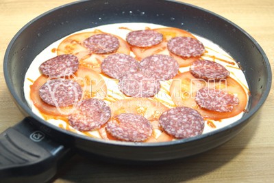 Пицца на сковороде за 5 минут Пицца на сковороде за 5 минут