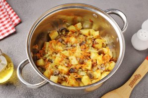 Постные щи с грибами