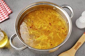 Постные щи с грибами