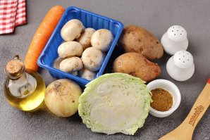 Постные щи с грибами