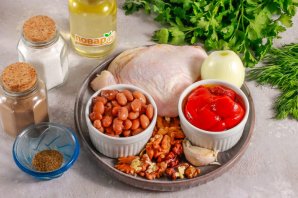 Салат "Тбилиси" с курицей и фасолью