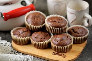 Шоколадные маффины на сметане Шоколадные маффины на сметане