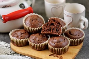 Шоколадные маффины на сметане Шоколадные маффины на сметане