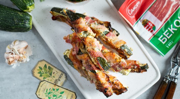 Запеченные цукини в беконе, пошаговый рецепт с фото Запеченные цукини в беконе, пошаговый рецепт с фото