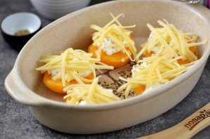 Запеченные персики с рикоттой