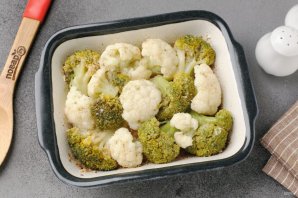 Запеканка из замороженной цветной капусты и брокколи Запеканка из замороженной цветной капусты и брокколи