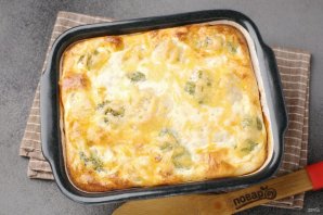 Запеканка из замороженной цветной капусты и брокколи
