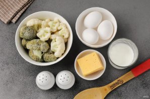 Запеканка из замороженной цветной капусты и брокколи Запеканка из замороженной цветной капусты и брокколи