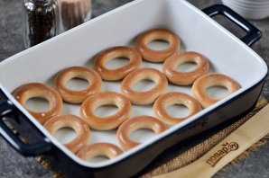 Баранки с фаршем в духовке