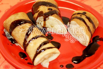 Блинчики с бананом Блинчики с бананом