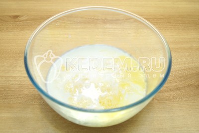 Блины на молоке с творогом