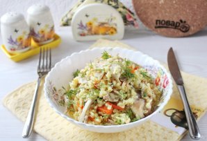 Булгур с курицей и овощами