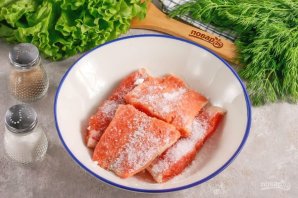 Форель слабосолёная в апельсиновом соке