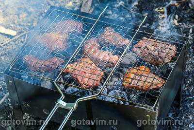 Говяжье сердце на гриле (на решетке) Говяжье сердце на гриле (на решетке)