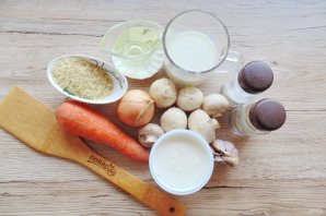 Грибной суп с плавленым сыром и сливками